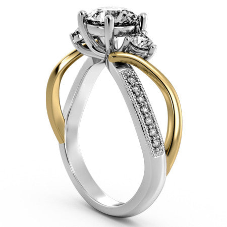 Round Split Shank Engagement Ring