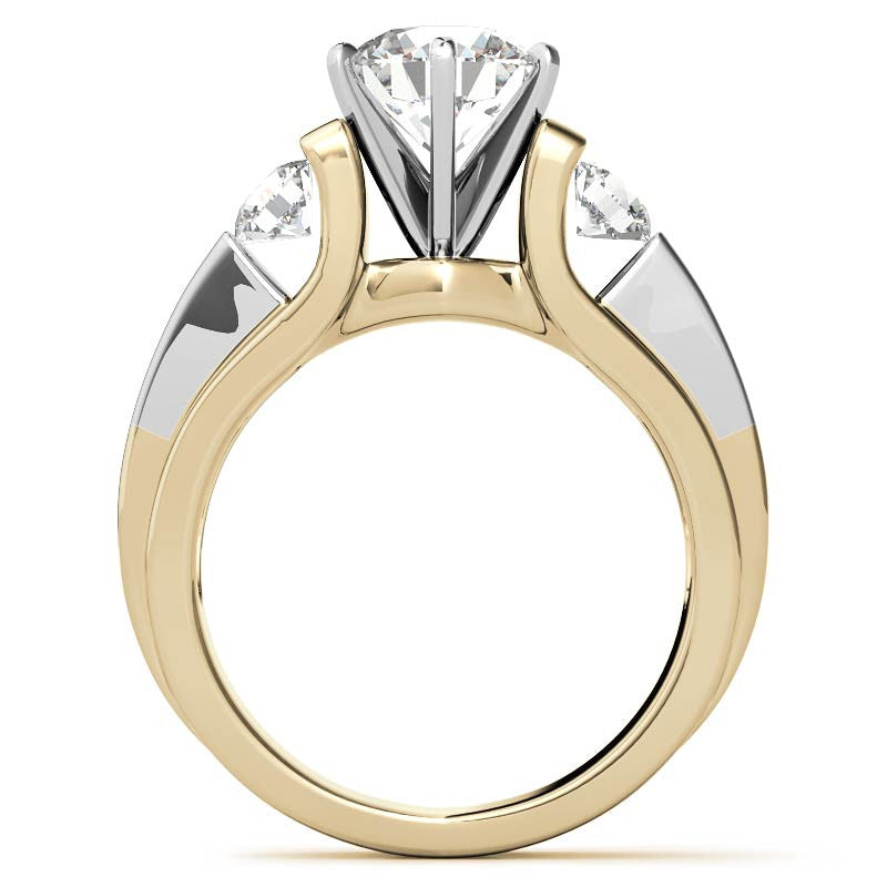 Round Brilliant Moissanite Engagement Ring Setting 0.86ct