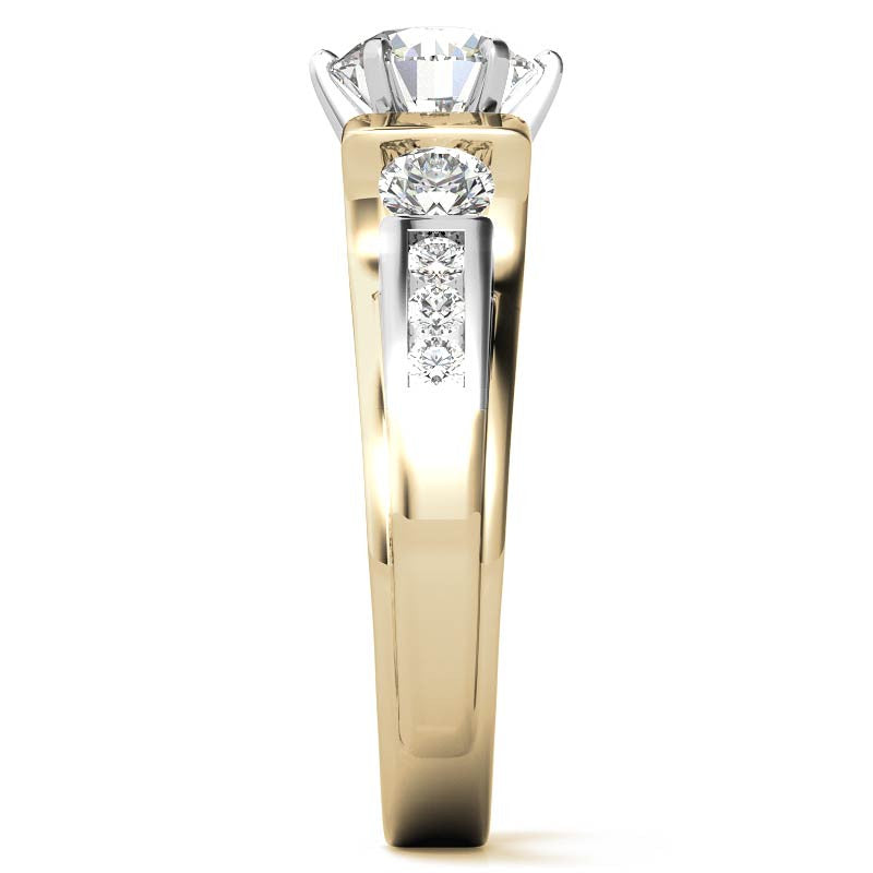Round Brilliant Moissanite Engagement Ring Setting 0.86ct