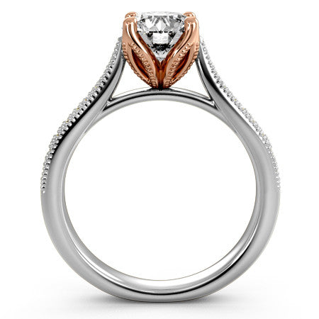 Tapered Milgrain Engagement Ring