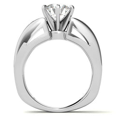 Round Brilliant Moissanite Engagement Ring Setting 2.4ct