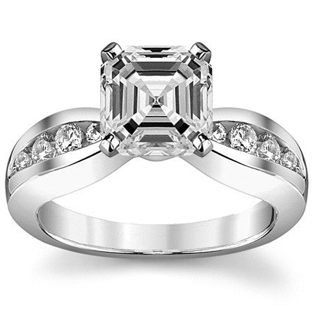 Round Brilliant Moissanite Engagement Ring Setting 0.36ct