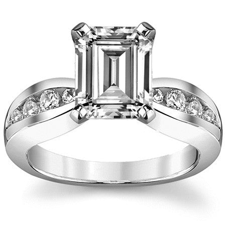 Round Brilliant Moissanite Engagement Ring Setting 0.36ct