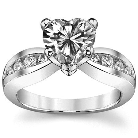 Round Brilliant Moissanite Engagement Ring Setting 0.36ct