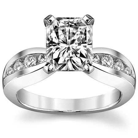 Round Brilliant Moissanite Engagement Ring Setting 0.36ct