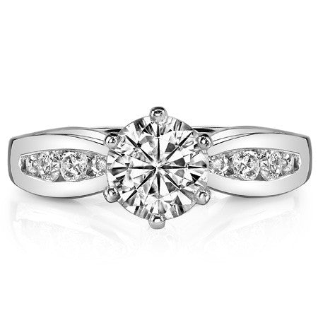 Round Brilliant Moissanite Engagement Ring Setting 0.36ct