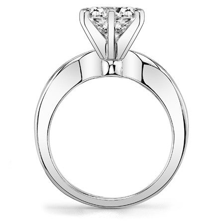 Round Brilliant Moissanite Engagement Ring Setting 0.36ct