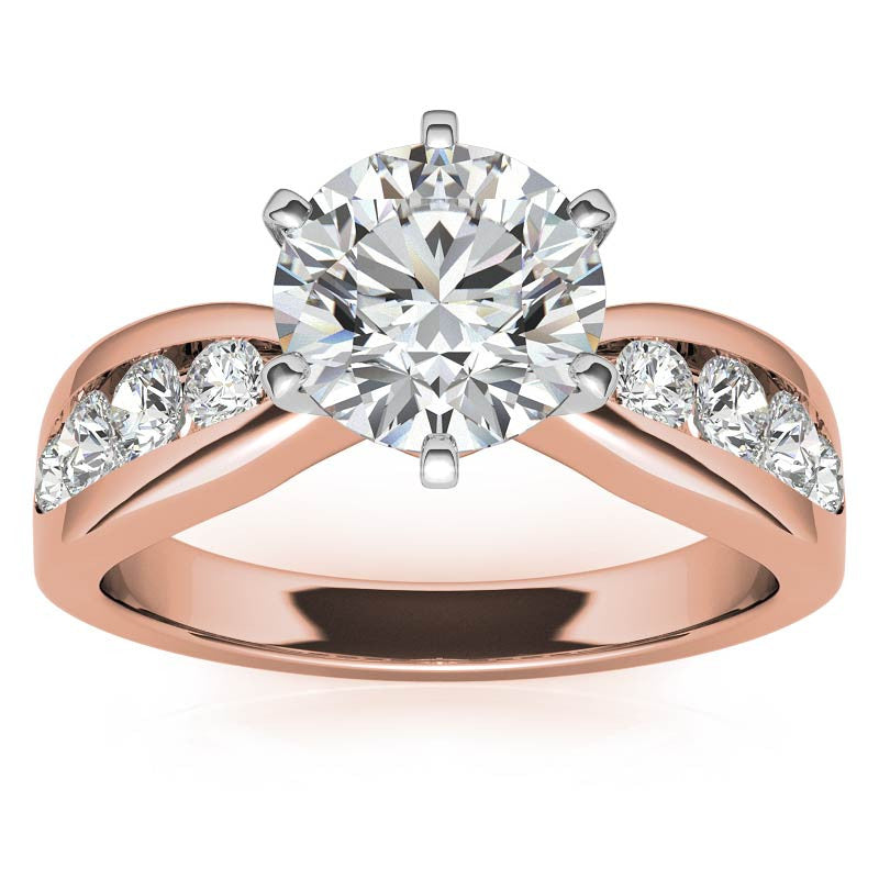 Round Brilliant Moissanite Engagement Ring Setting 0.36ct