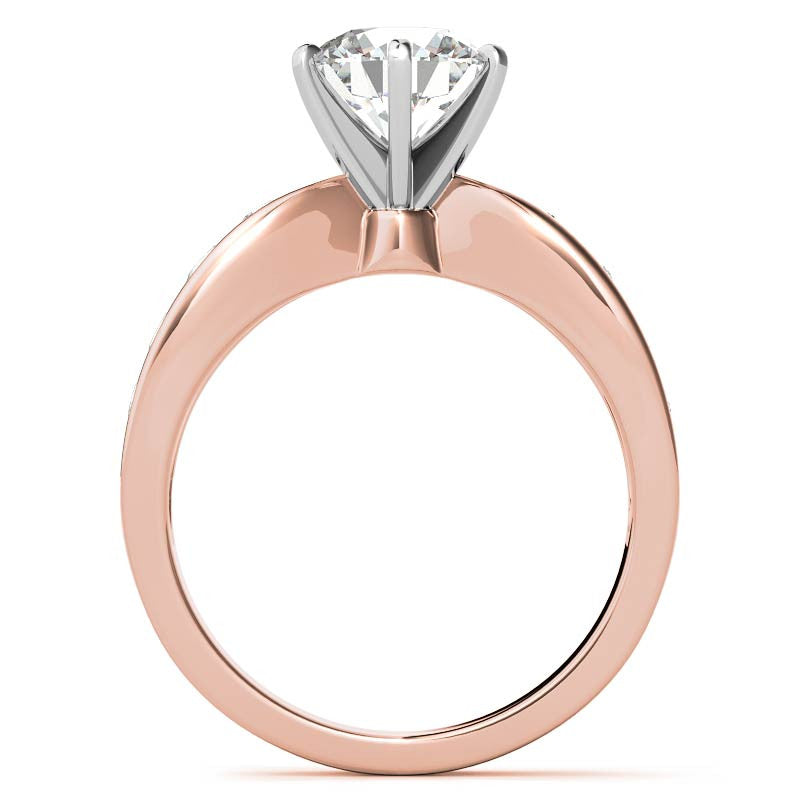 Round Brilliant Moissanite Engagement Ring Setting 0.36ct