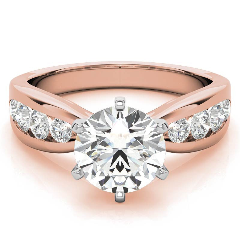 Round Brilliant Moissanite Engagement Ring Setting 0.36ct
