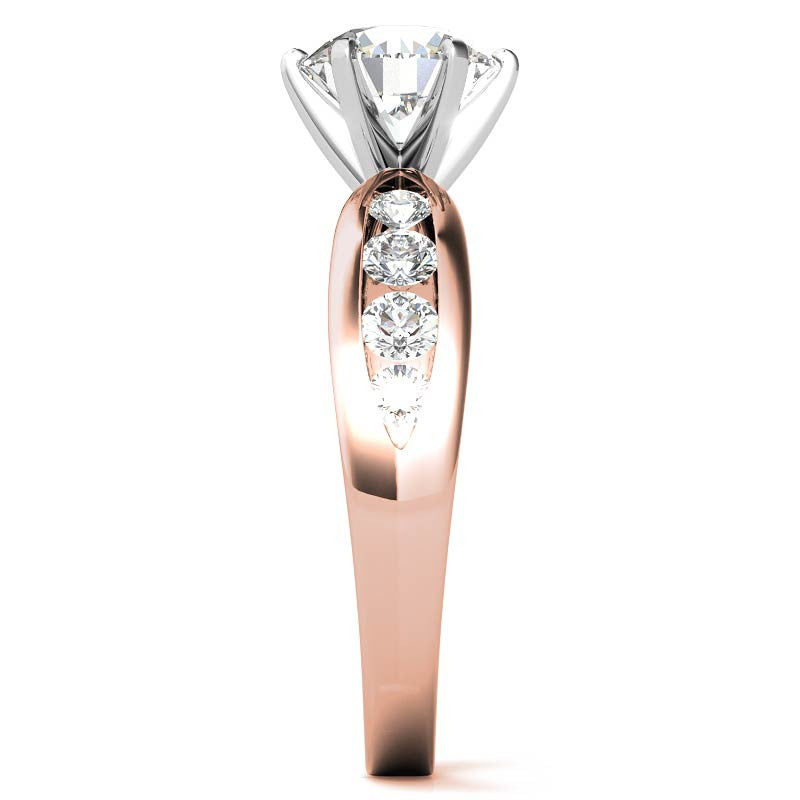 Round Brilliant Moissanite Engagement Ring Setting 0.36ct