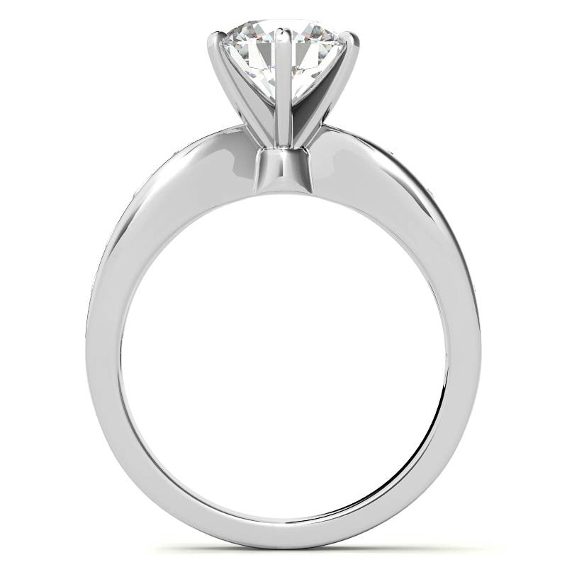 Round Brilliant Moissanite Engagement Ring Setting 0.36ct