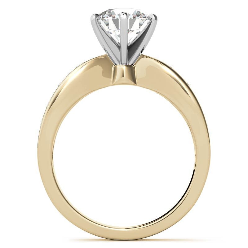 Round Brilliant Moissanite Engagement Ring Setting 0.36ct
