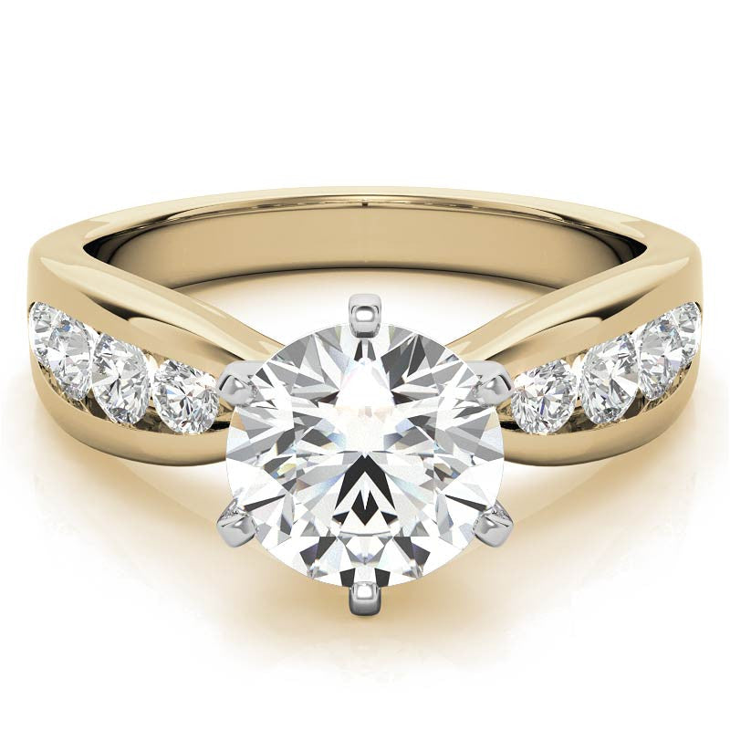 Round Brilliant Moissanite Engagement Ring Setting 0.36ct