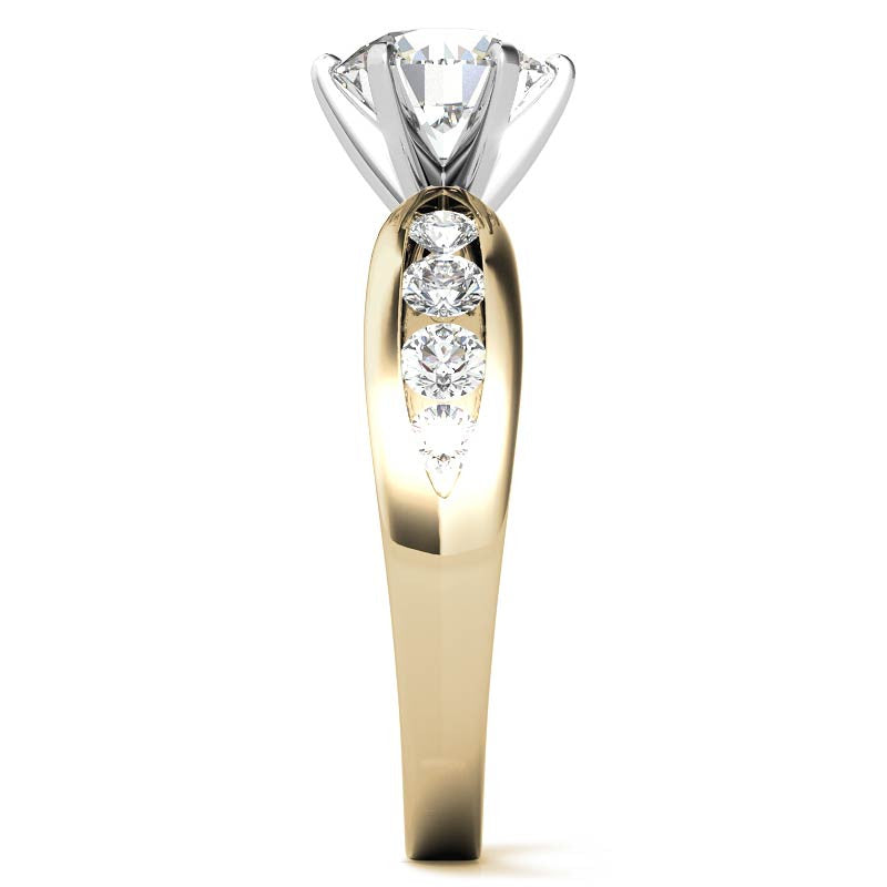 Round Brilliant Moissanite Engagement Ring Setting 0.36ct