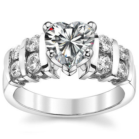 3.5mm Round Brilliant Moissanite Engagement Ring Setting 0.50ct