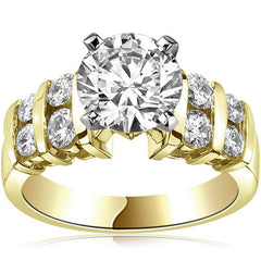 3.5mm Round Brilliant Moissanite Engagement Ring Setting 0.50ct