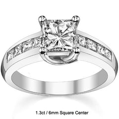 Princess Trellis Moissanite Engagement Ring