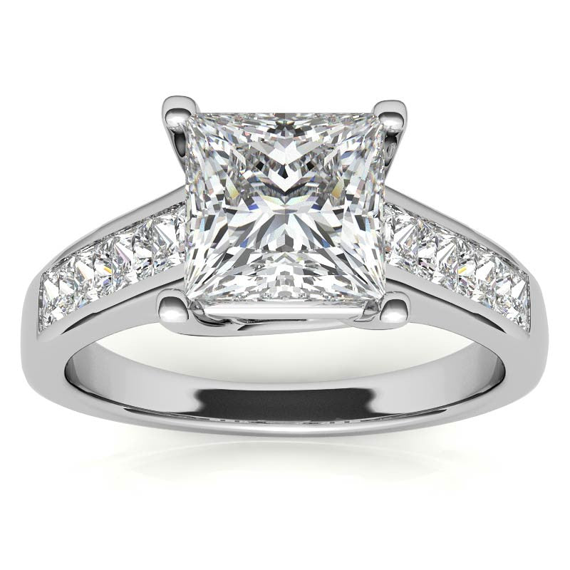 Princess Trellis Moissanite Engagement Ring
