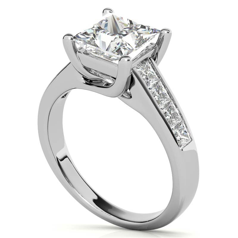 Princess Trellis Moissanite Engagement Ring