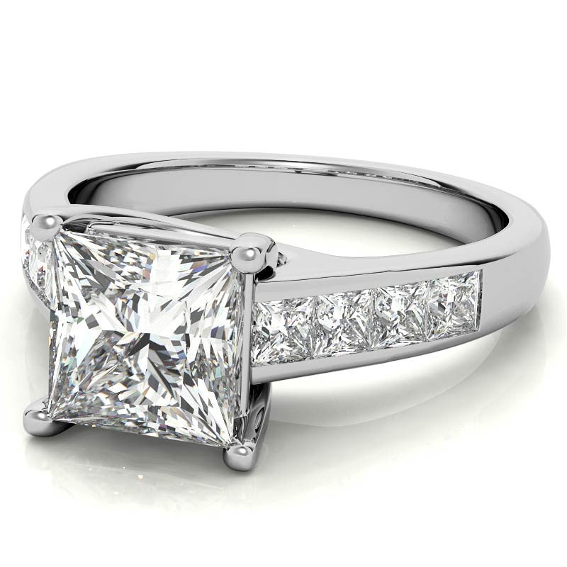 Princess Trellis Moissanite Engagement Ring