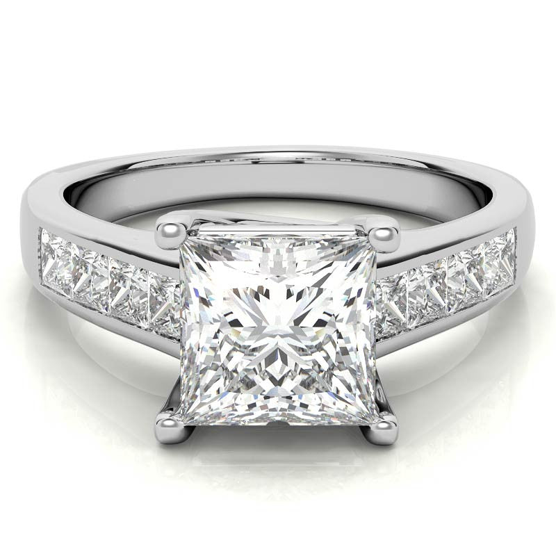 Princess Trellis Moissanite Engagement Ring