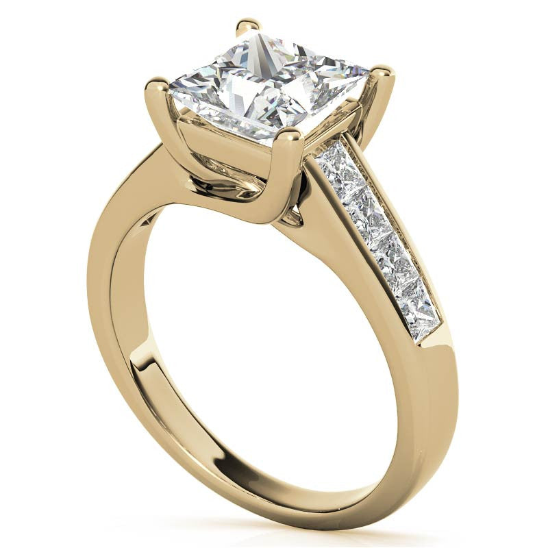 Princess Trellis Moissanite Engagement Ring