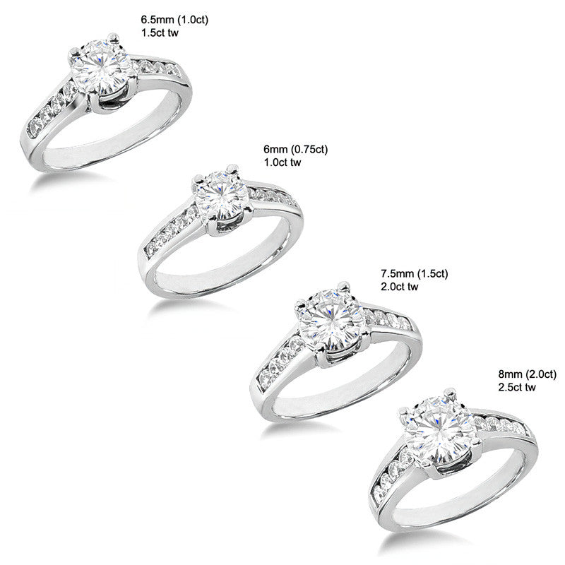 Channel Trellis Moissanite Engagement Ring