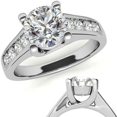 Channel Trellis Moissanite Engagement Ring