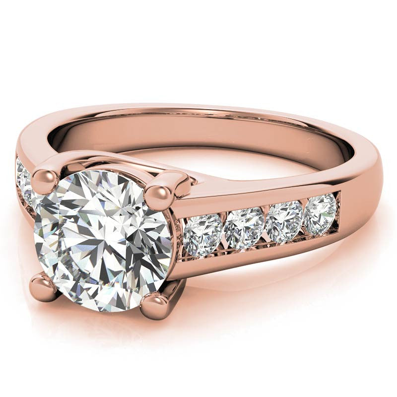 Channel Trellis Moissanite Engagement Ring