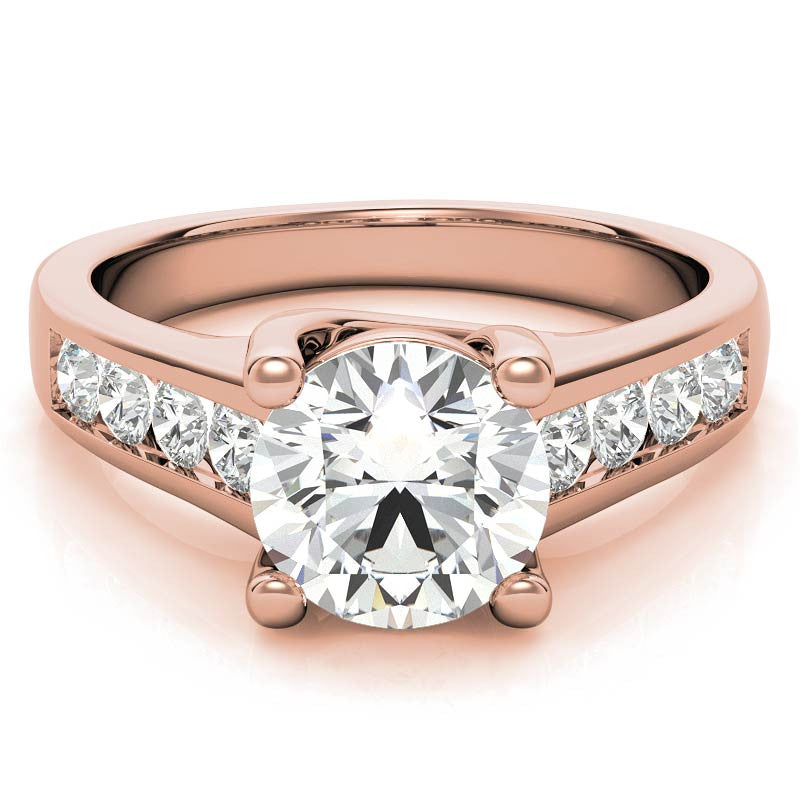 Channel Trellis Moissanite Engagement Ring
