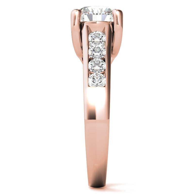 Channel Trellis Moissanite Engagement Ring