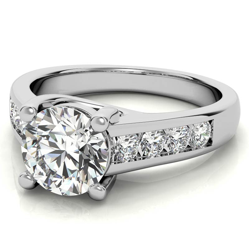Channel Trellis Moissanite Engagement Ring