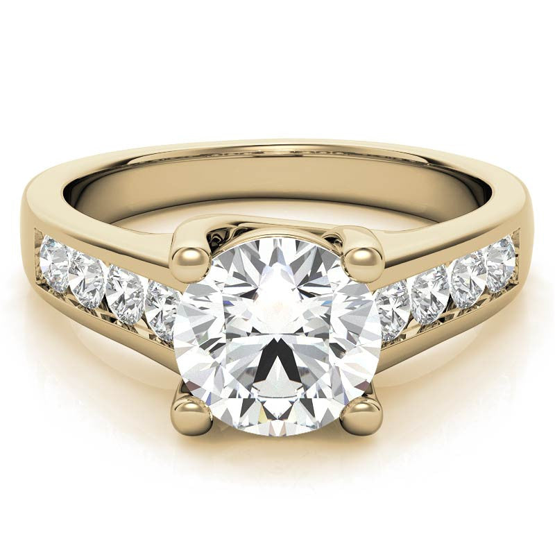 Channel Trellis Moissanite Engagement Ring