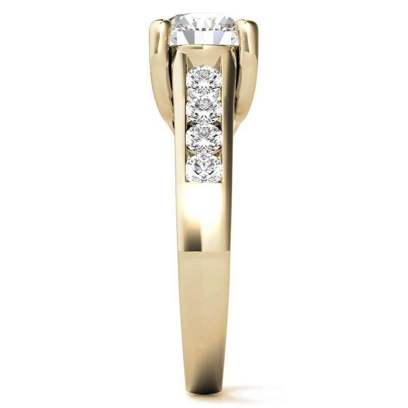 Channel Trellis Moissanite Engagement Ring