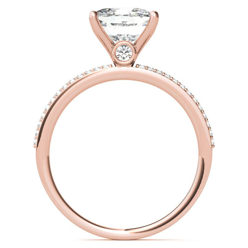 Cushion Moissanite Petite Engagement Ring