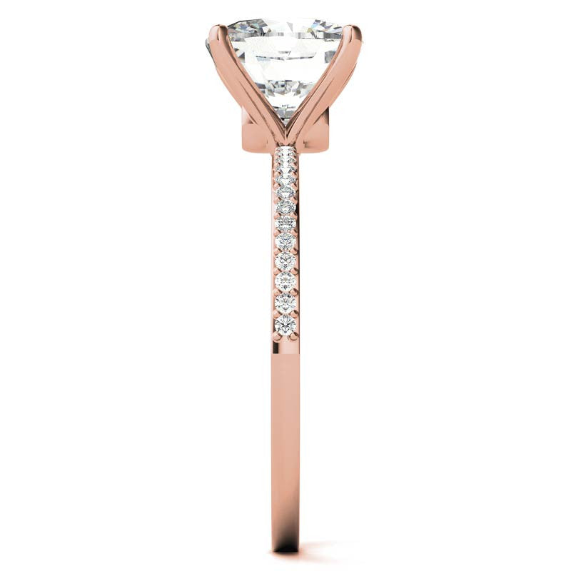 Cushion Moissanite Petite Engagement Ring