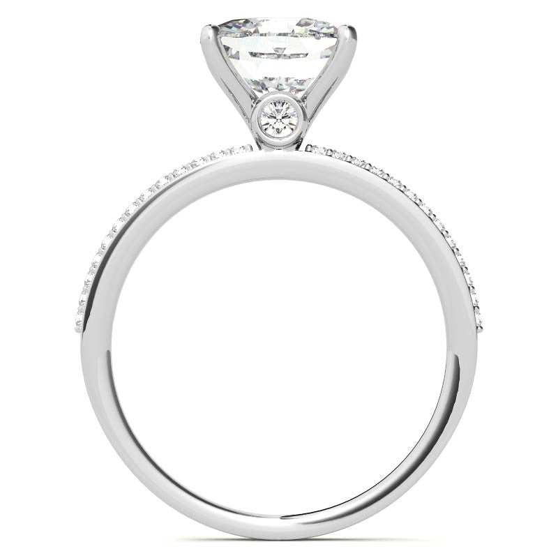 Cushion Moissanite Petite Engagement Ring