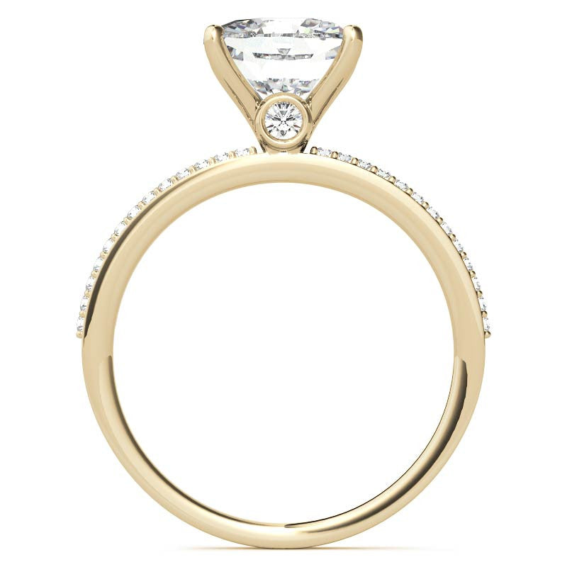 Cushion Moissanite Petite Engagement Ring