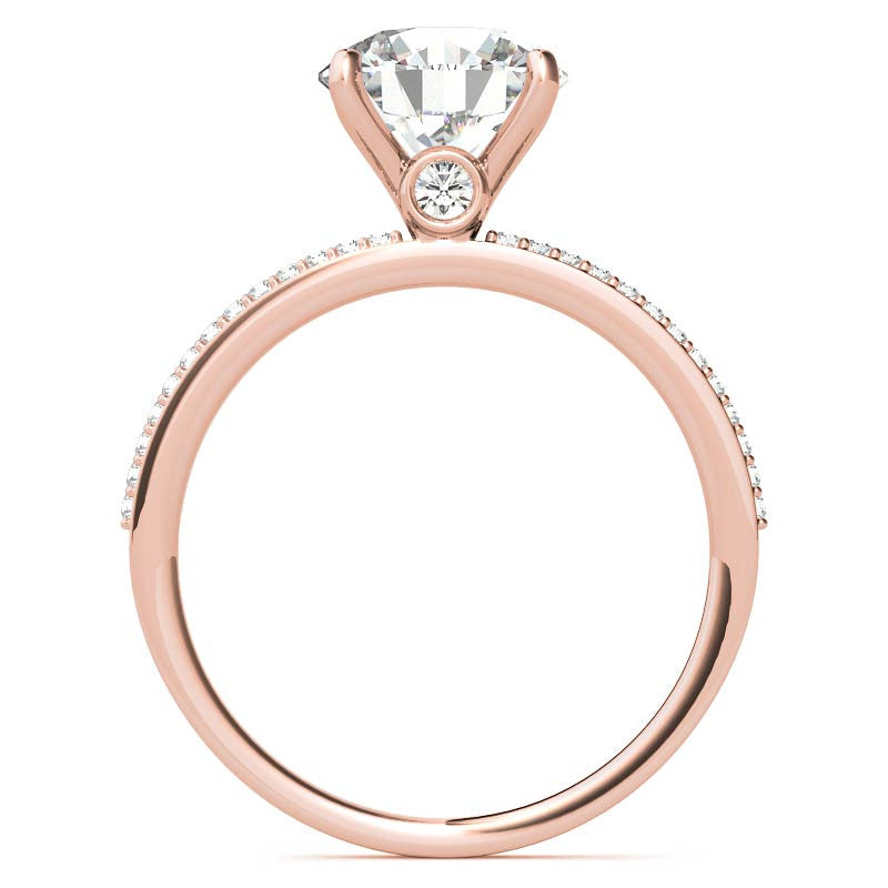 Round Moissanite Petite Engagement Ring