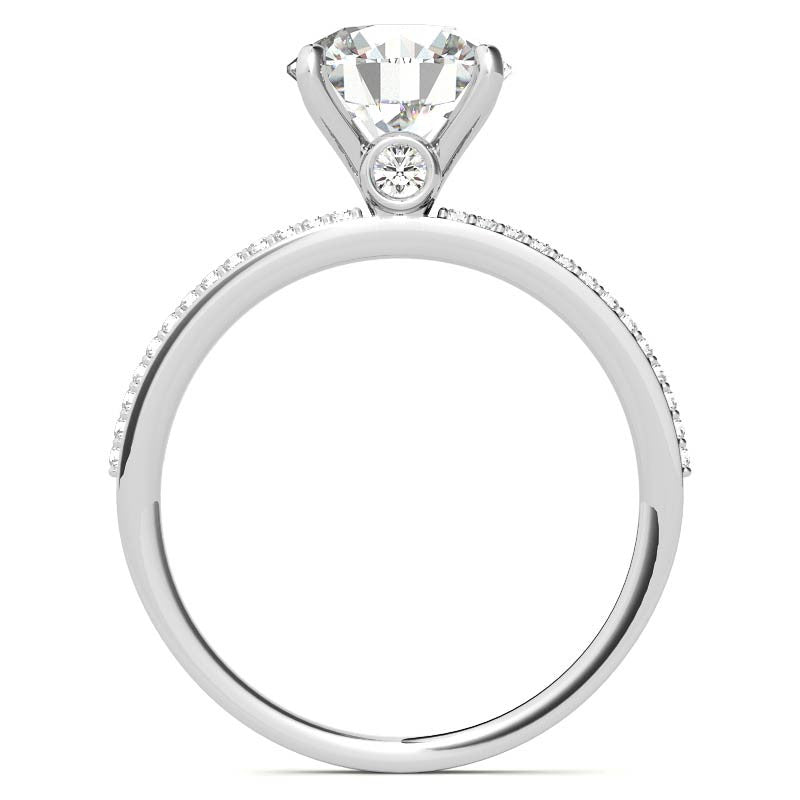 Round Moissanite Petite Engagement Ring
