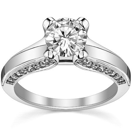 Round Brilliant Moissanite Engagement Ring