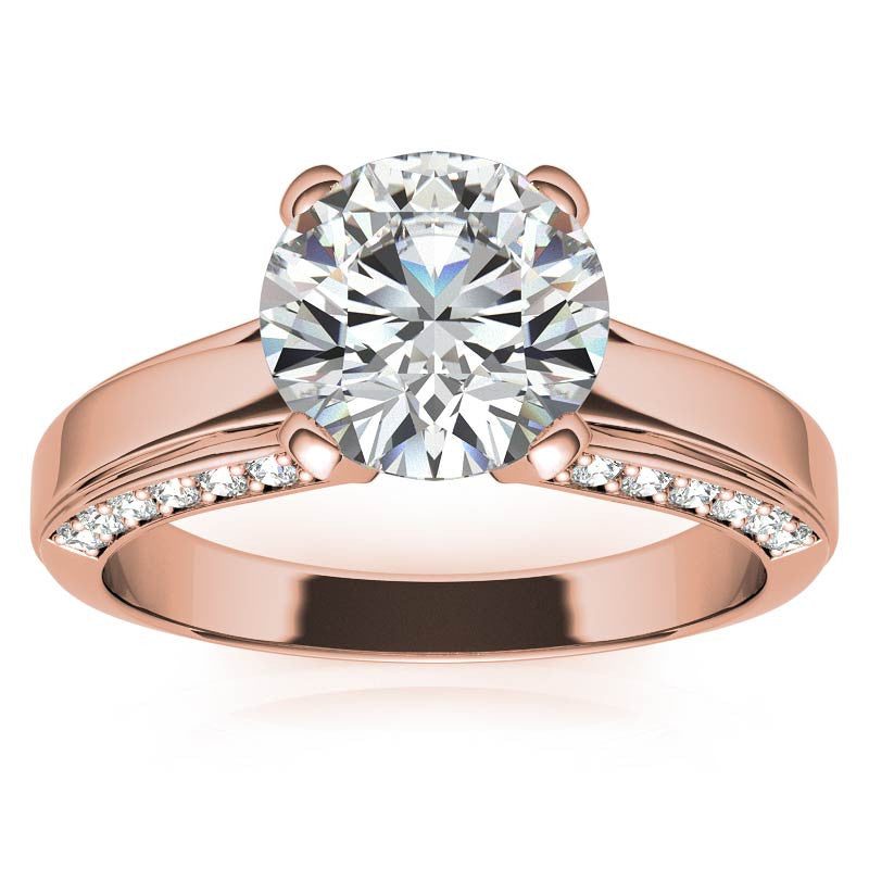 Round Brilliant Moissanite Engagement Ring