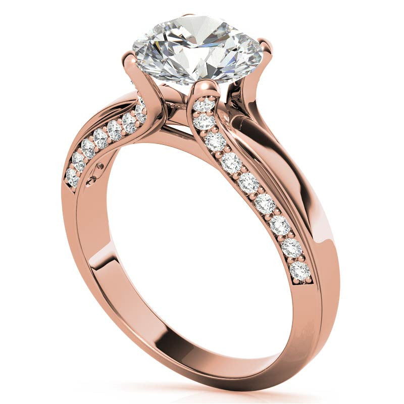 Round Brilliant Moissanite Engagement Ring