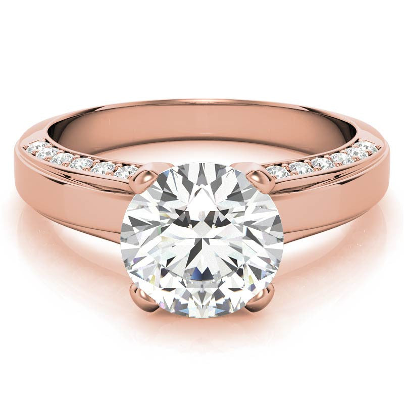 Round Brilliant Moissanite Engagement Ring