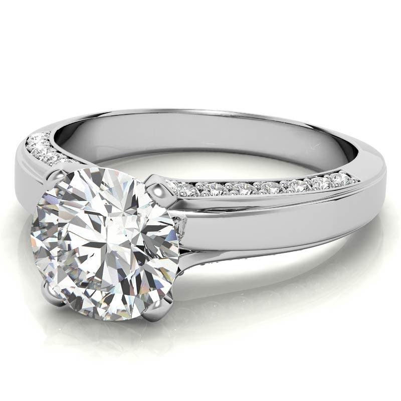 Round Brilliant Moissanite Engagement Ring