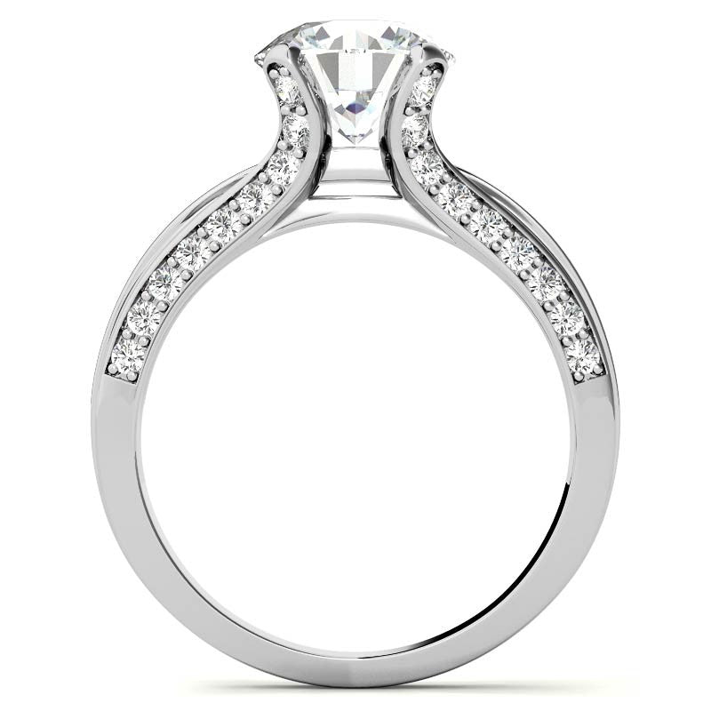 Round Brilliant Moissanite Engagement Ring