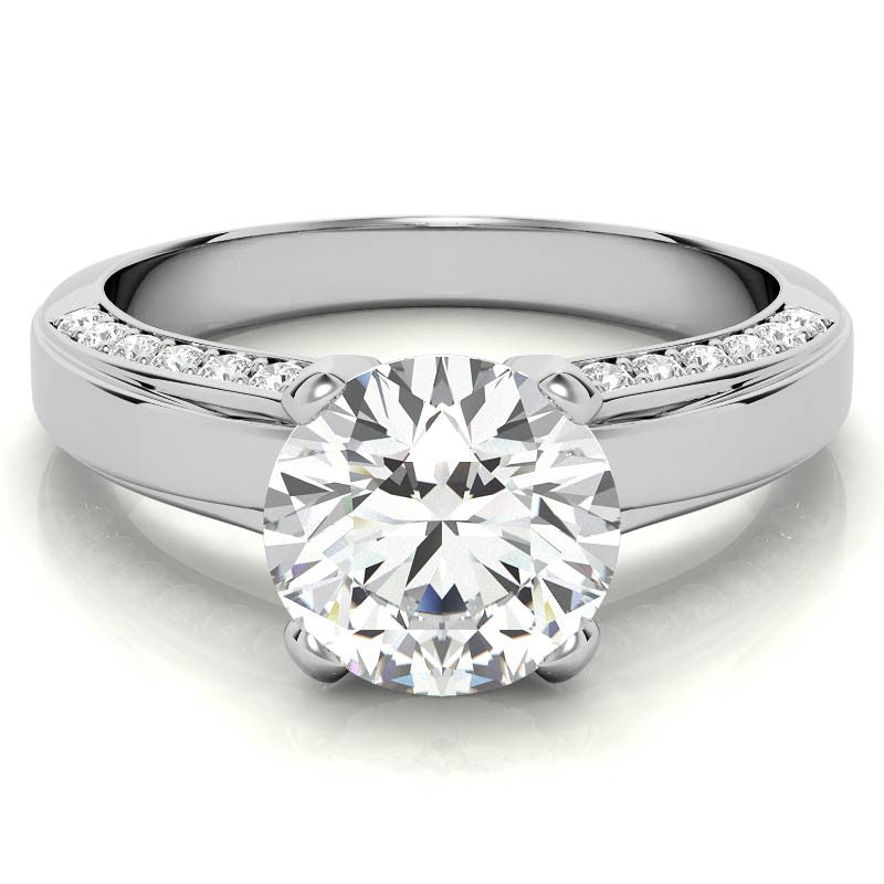 Round Brilliant Moissanite Engagement Ring