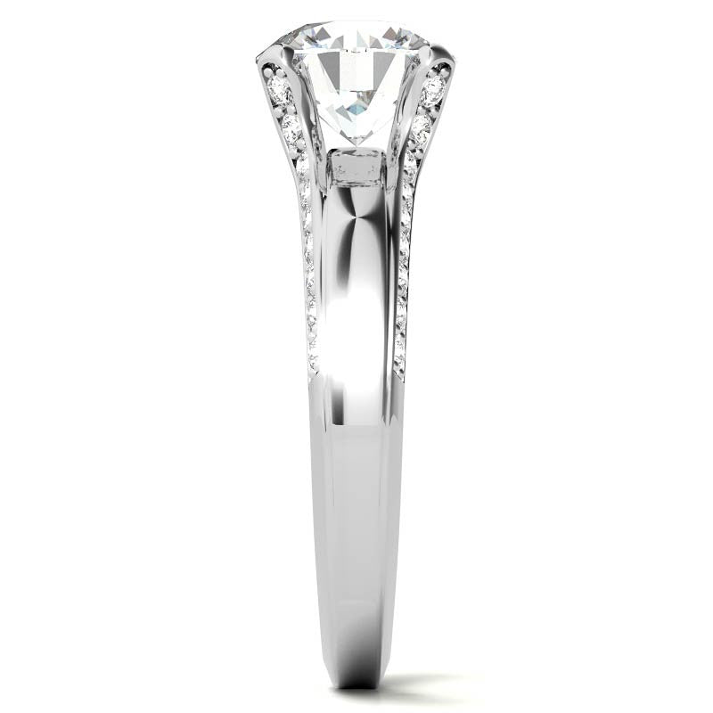 Round Brilliant Moissanite Engagement Ring