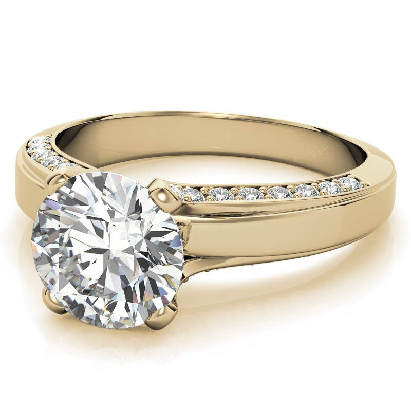 Round Brilliant Moissanite Engagement Ring